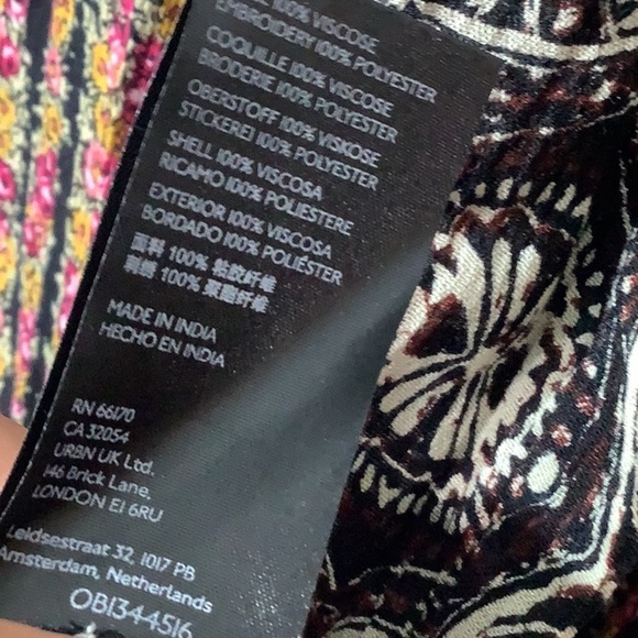 Free People - Sz M - Boho - 70’s - Dress / Tunic - tiered bell sleeves - Picture 11 of 11